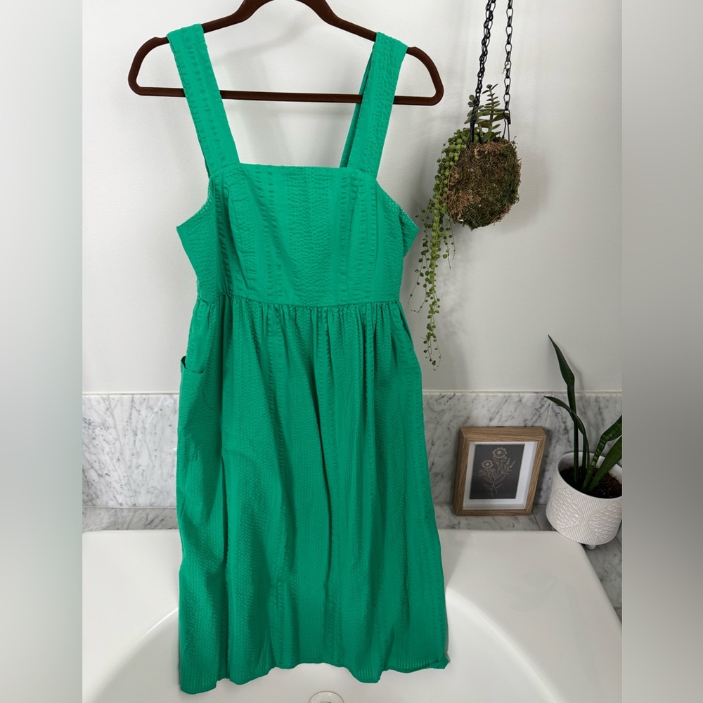 Sonoma Vibrant Green Dress with Texture